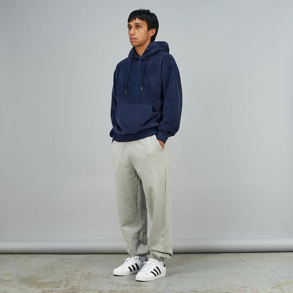 Classic Velour Hoodie - Navy.