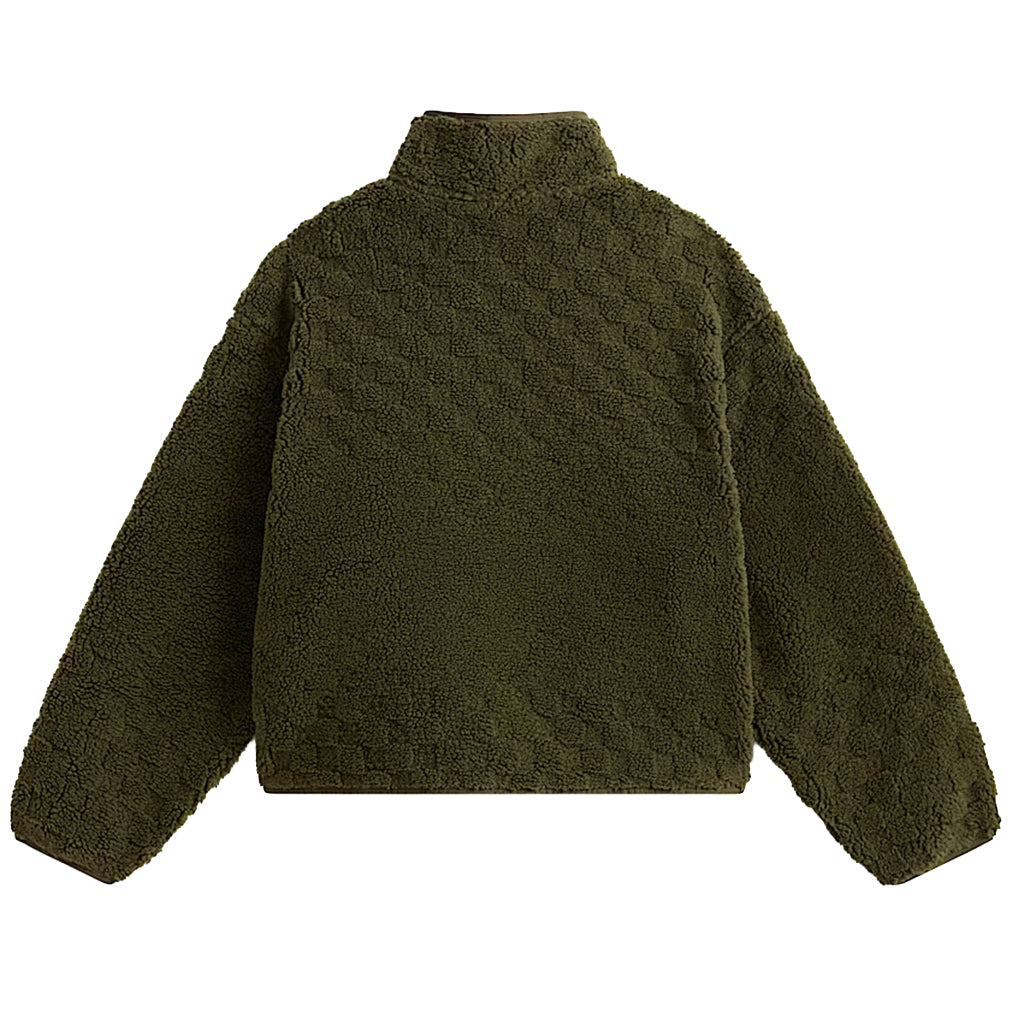 Queens High Pile Jacket - Mossy Olive Green