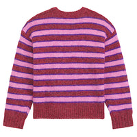 Rollins Stripe Sweater - Poppy Ember Red / Purple Licorice