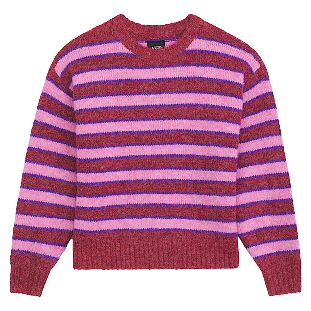 Rollins Stripe Sweater - Poppy Ember Red / Purple Licorice