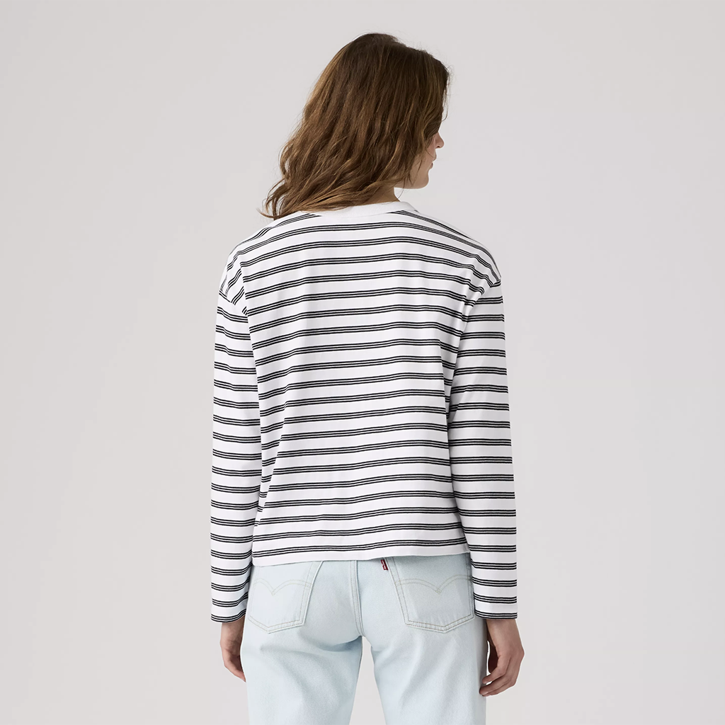 Vintage Long Sleeve - Paloma Stripe Bright White