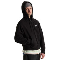 Stretch Logo Zip Pullover - Black