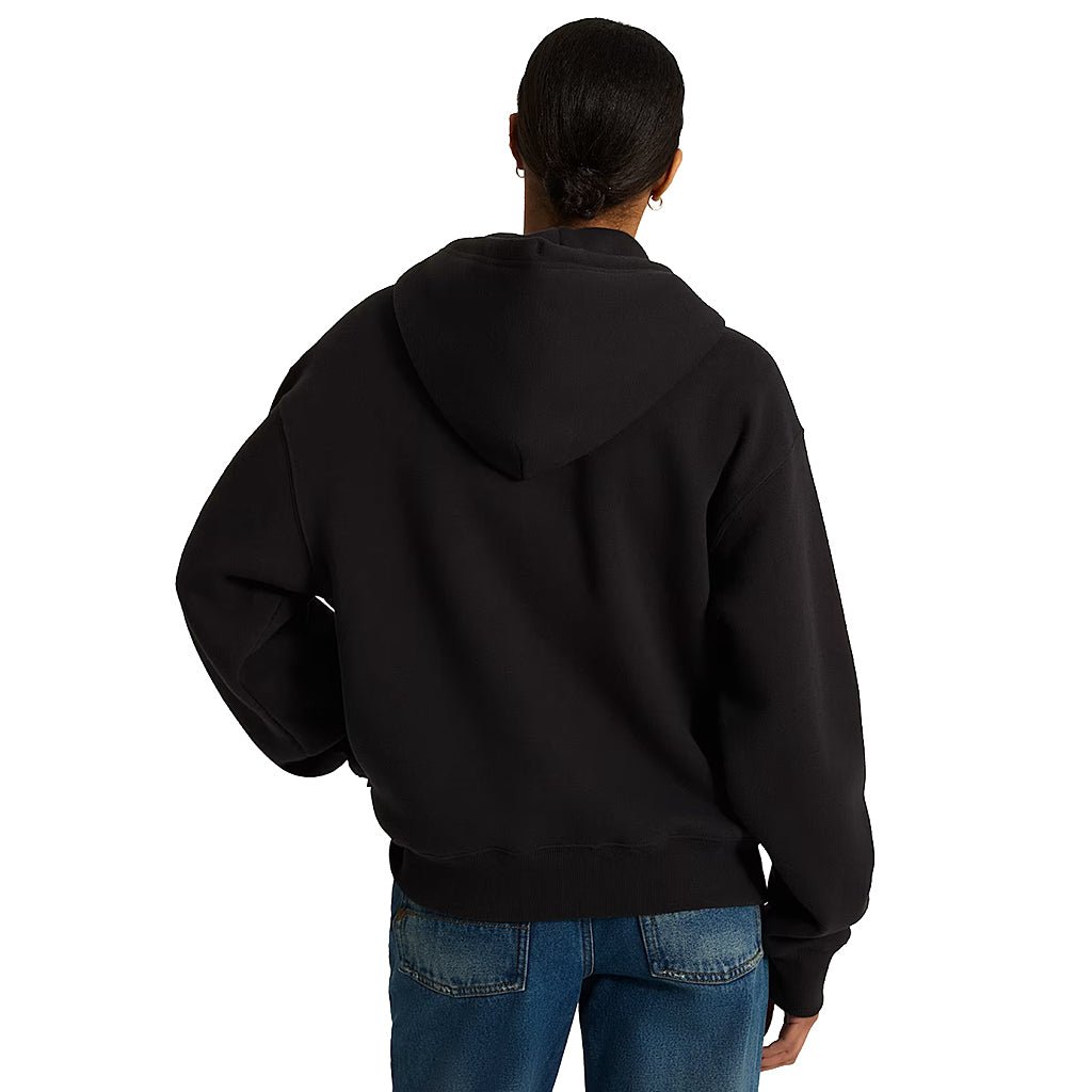 Stretch Logo Zip Pullover - Black
