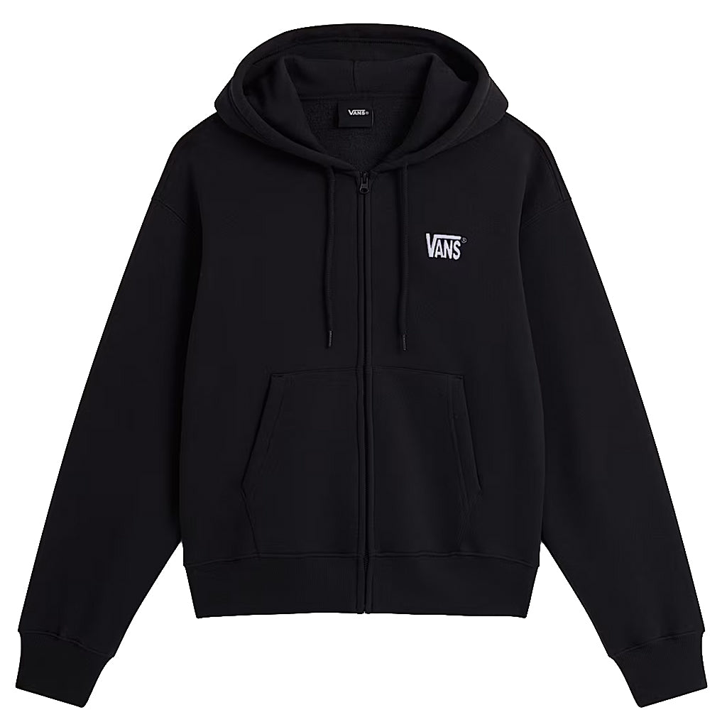 Stretch Logo Zip Pullover - Black