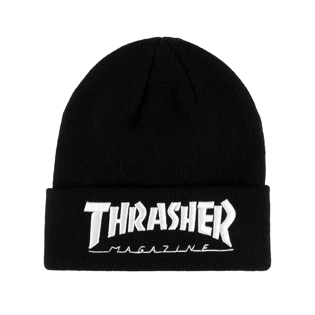 Embroidered Logo Beanie - Black