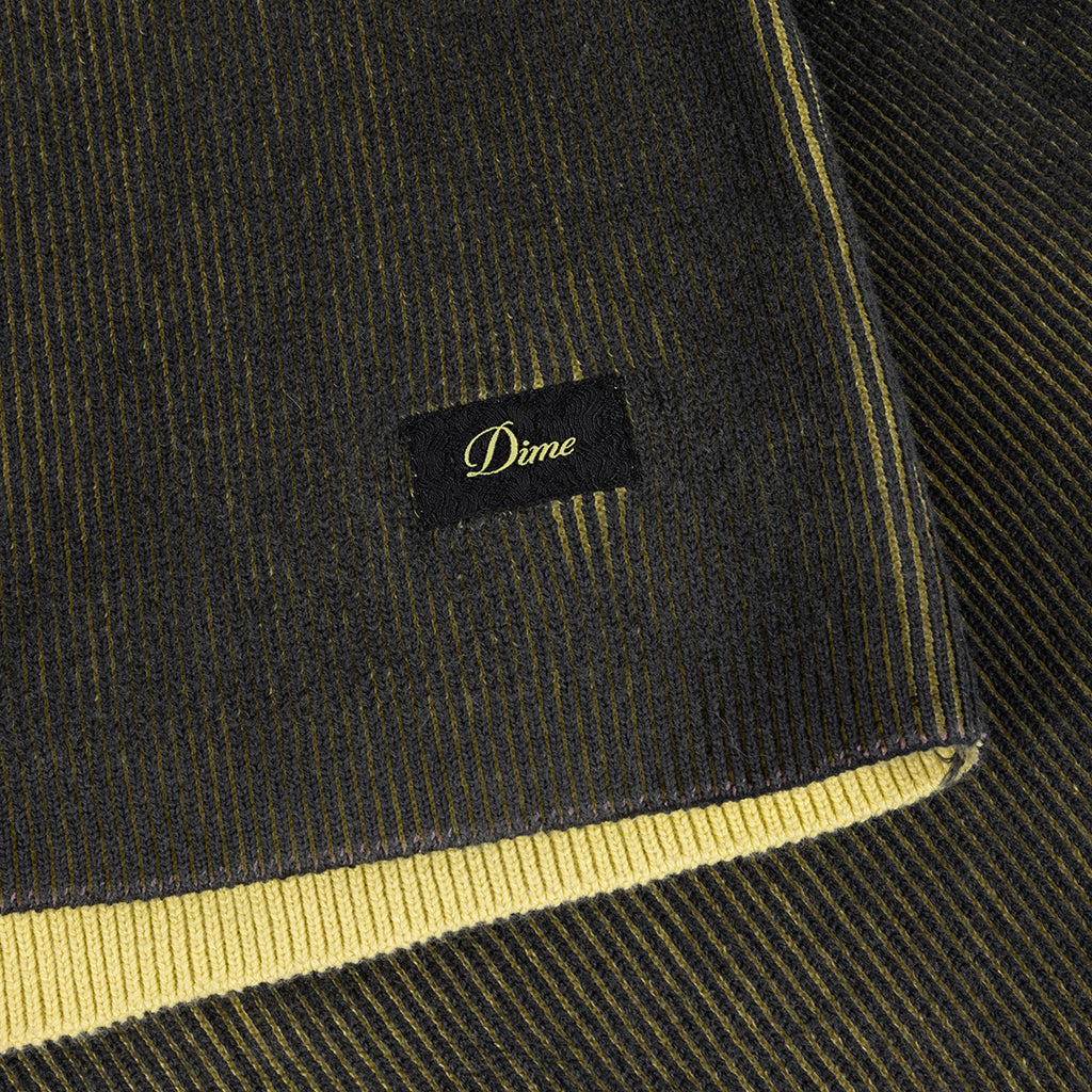 Printed Rib Sweater - Black/Yellow