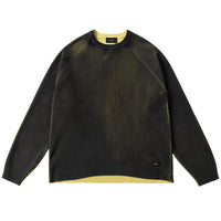 Printed Rib Sweater - Black/Yellow