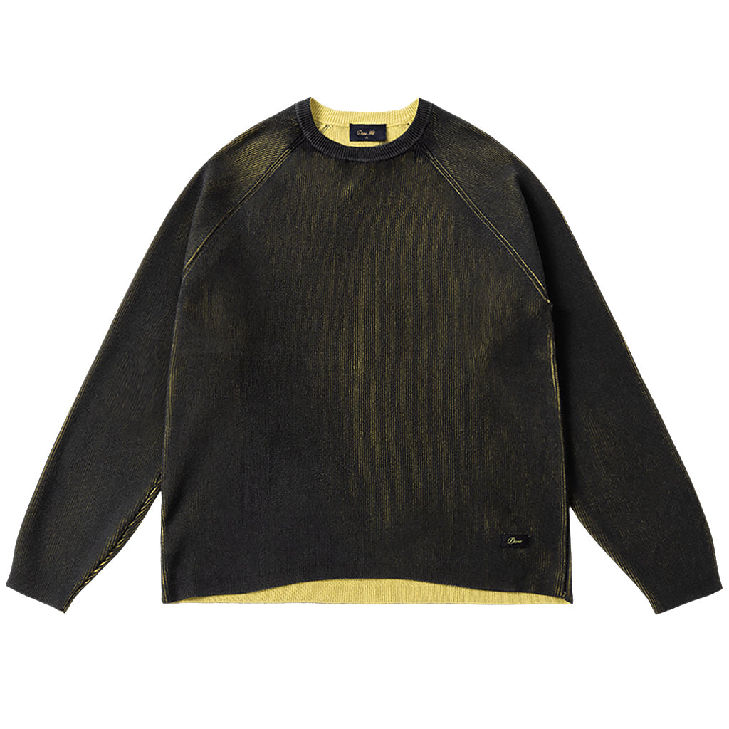 Printed Rib Sweater - Black/Yellow