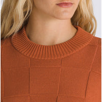 Camille Checker Pullover Sweater - Auburn