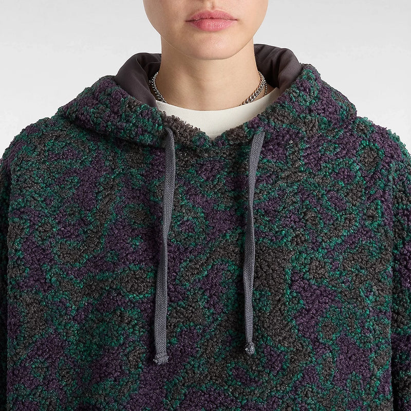 Collett Boucle Loose Pullover Hoodie - Multicolor