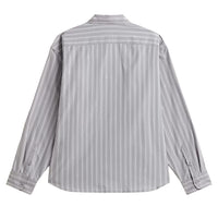 Rowan Striped Long Sleeve Shirt - Light Grey