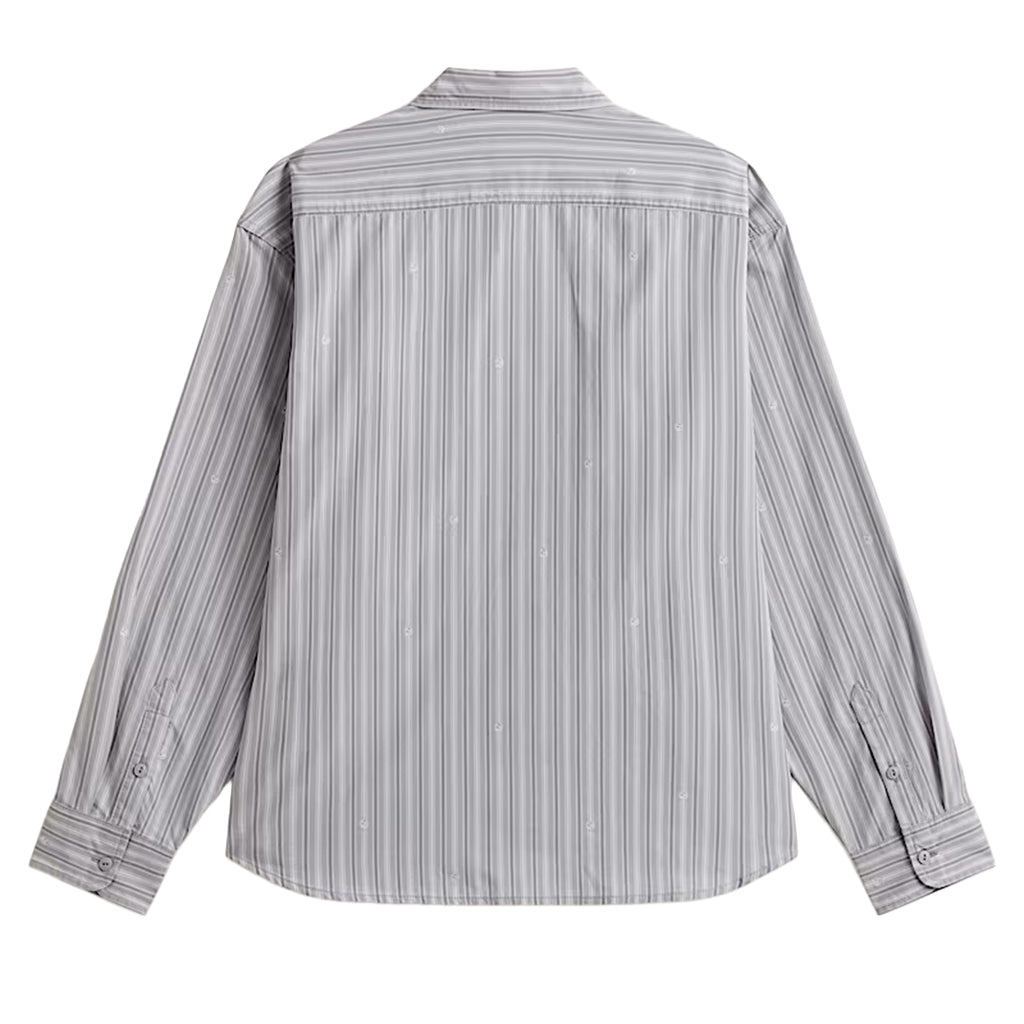 Rowan Striped Long Sleeve Shirt - Light Grey