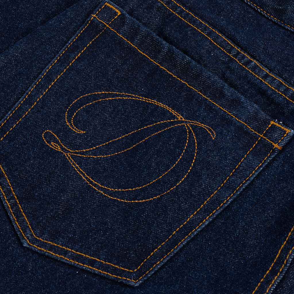 Women's Baggy Denim Pants - Indigo