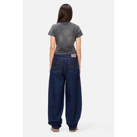 Women's Baggy Denim Pants - Indigo