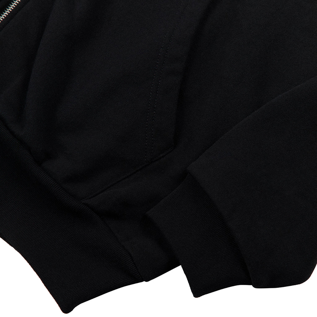 Zip Up Script Sweatshirt - Black