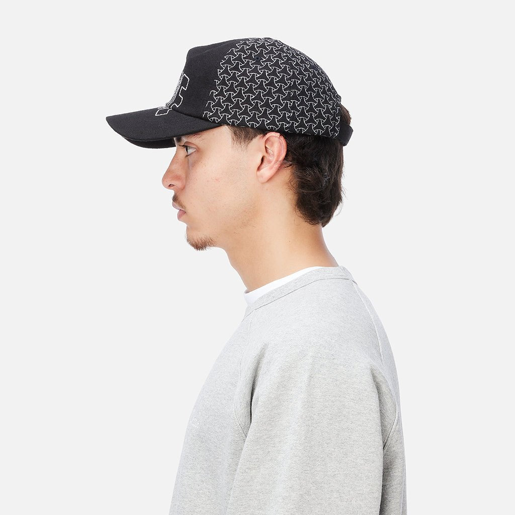 Allover Stitch Worker Cap - Black - Town City