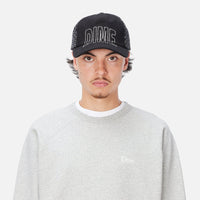 Allover Stitch Worker Cap - Black - Town City