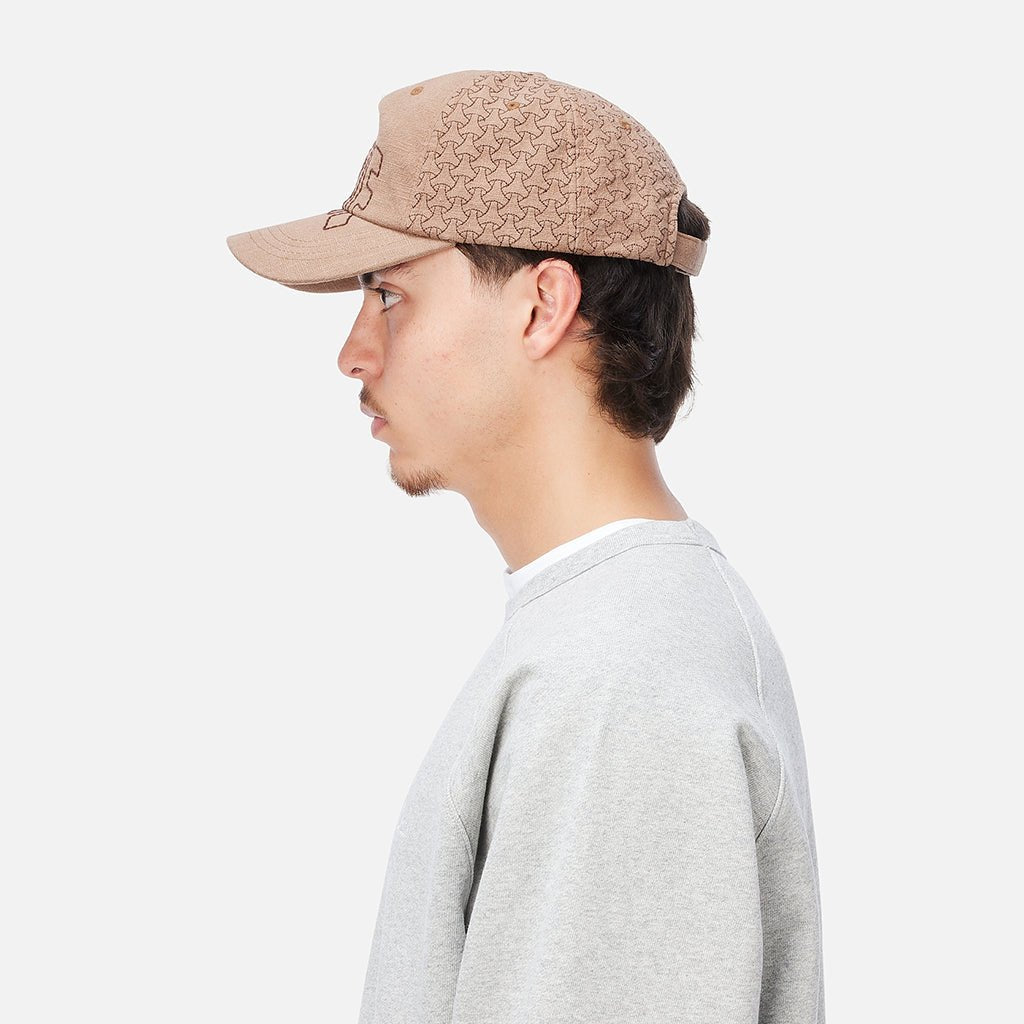Allover Stitch Worker Cap - Tan - Town City