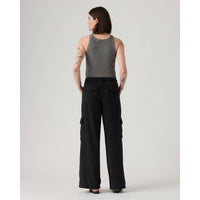 Baggy Dad Cargo Women's Pants - Caviar Black - Town City