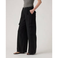 Baggy Dad Cargo Women's Pants - Caviar Black - Town City