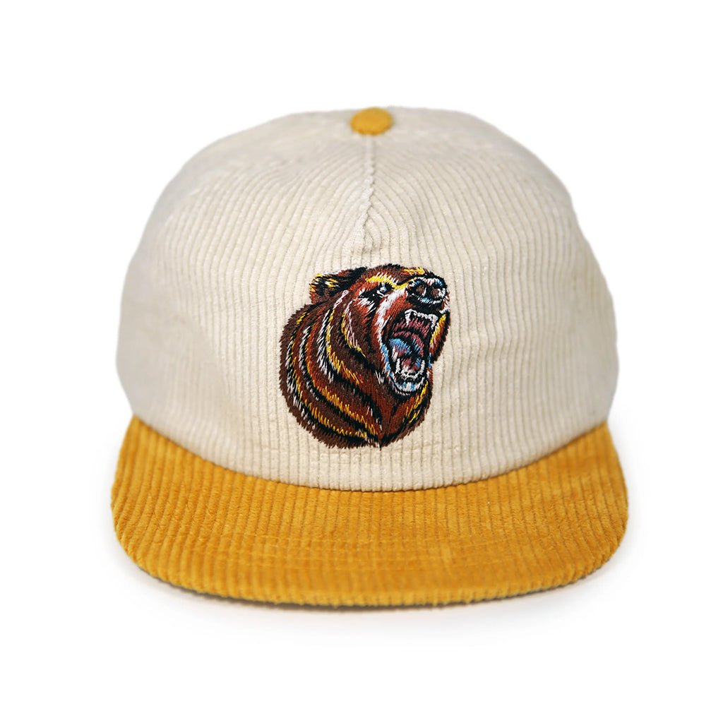 Bear Corduroy Hat - Bone White - Town City