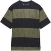 Bergman Stripe T-Shirt - Parisian Night Blue/Loden Green - Town City