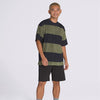 Bergman Stripe T-Shirt - Parisian Night Blue/Loden Green - Town City