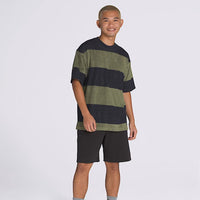 Bergman Stripe T-Shirt - Parisian Night Blue/Loden Green - Town City
