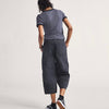Blaire Cropped Barrel Pants - Black - Town City