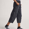 Blaire Cropped Barrel Pants - Black - Town City