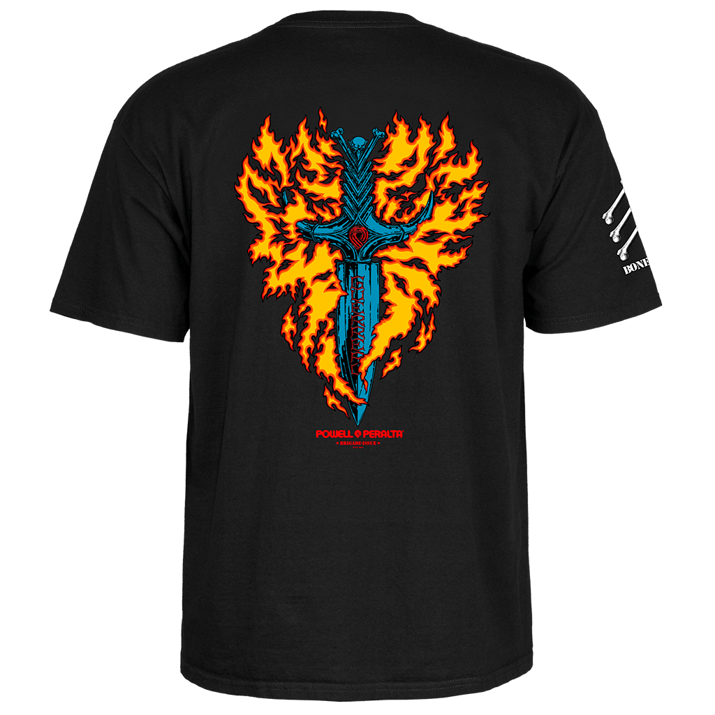 Bones Brigade Guerrero Flaming Dagger Series 17 T-Shirt - Black - Town City