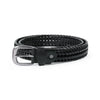 Braided Leather Belt - Black - Town City