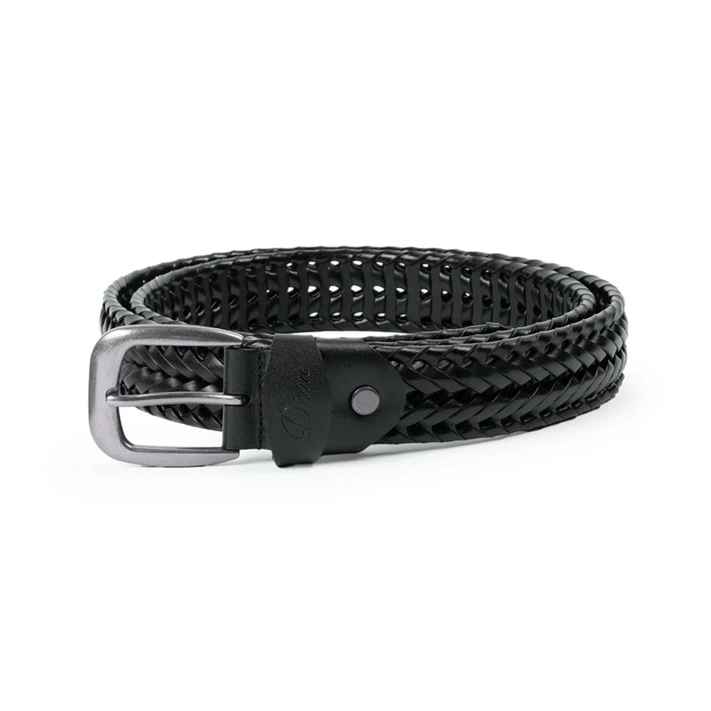 Braided Leather Belt - Black - Town City