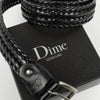 Braided Leather Belt - Black - Town City