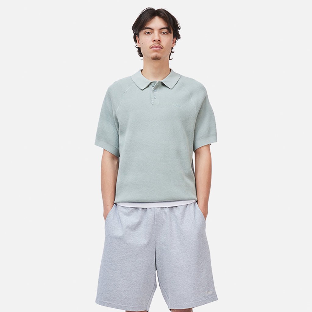 Cable Knit Polo - Seafoam - Town City