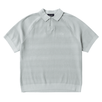 Cable Knit Polo - Seafoam - Town City