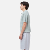 Cable Knit Polo - Seafoam - Town City