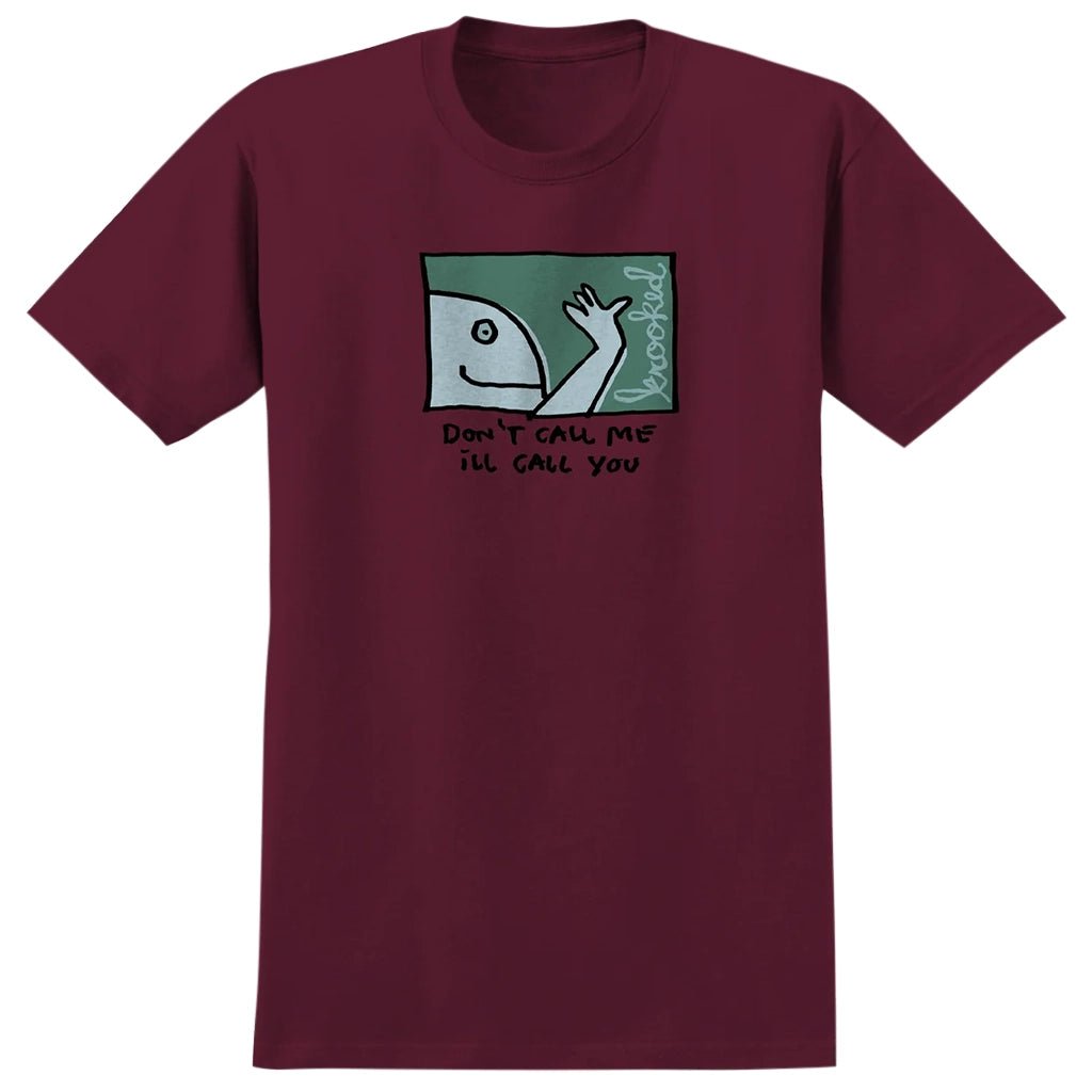 Call Me SS Tee - Burgundy - Town City