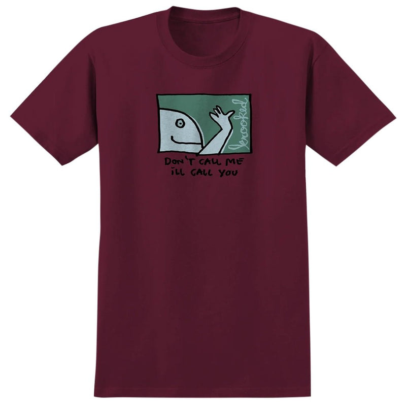 Call Me SS Tee - Burgundy - Town City