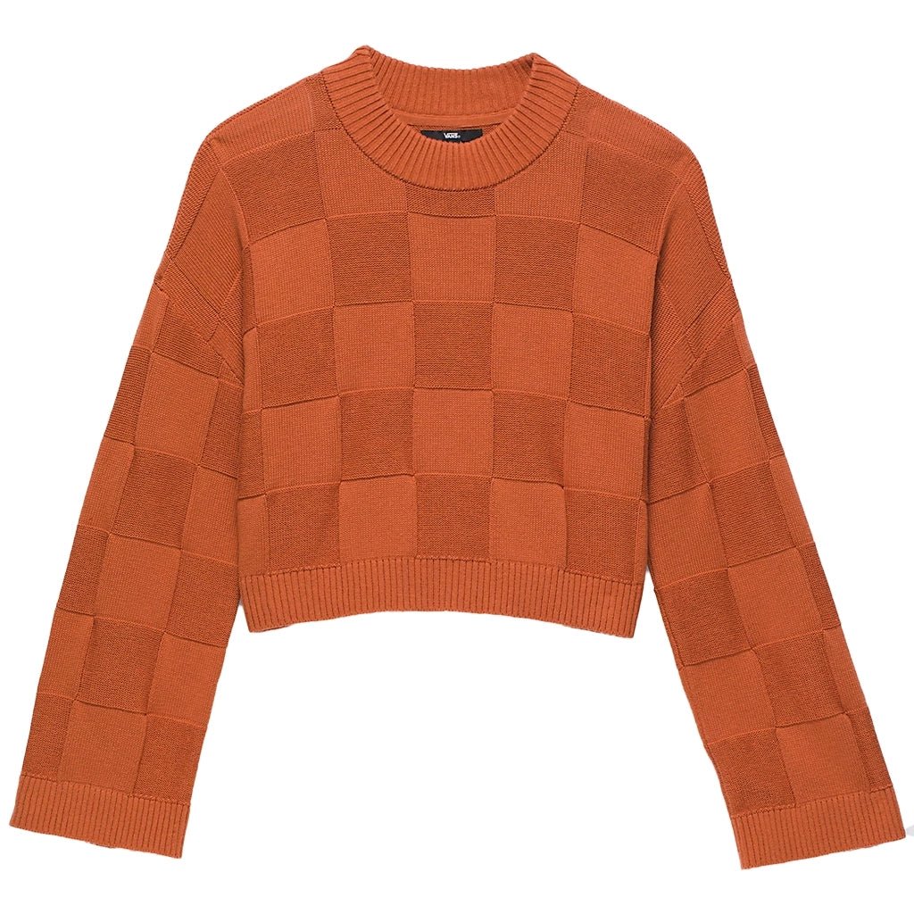 Camille Checker Pullover Sweater - Auburn - Town City