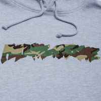 Camo Logo Hoodie - Ash Heather - Town City