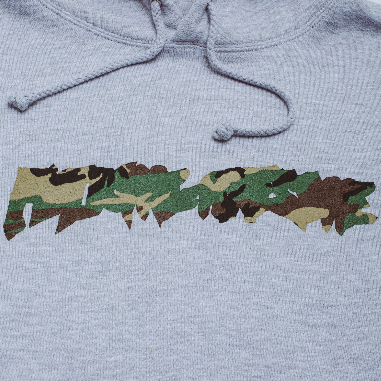 Camo Logo Hoodie - Ash Heather - Town City