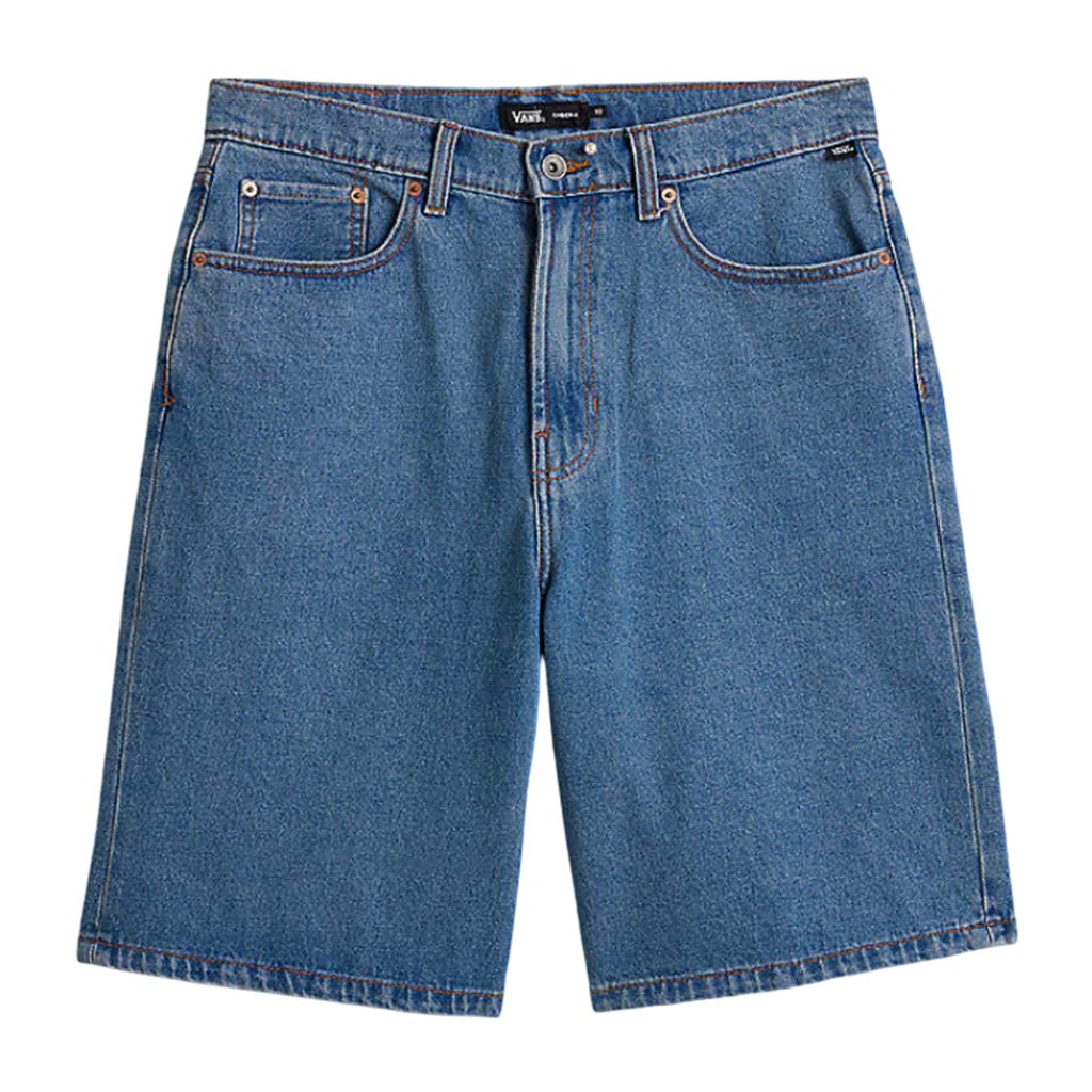 Check - 5 Baggy Denim Shorts - Stonewash Blue - Town City