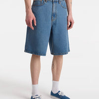 Check - 5 Baggy Denim Shorts - Stonewash Blue - Town City
