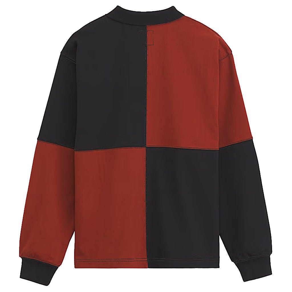 Check Rugby Knit - Poppy Ember Red - Town City