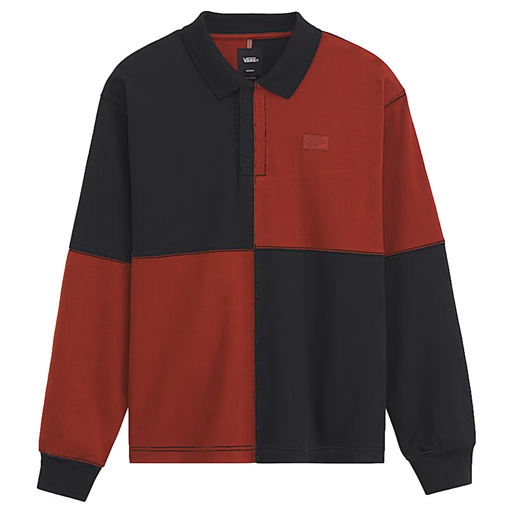 Check Rugby Knit - Poppy Ember Red - Town City