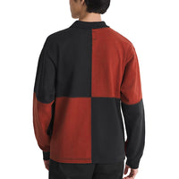 Check Rugby Knit - Poppy Ember Red - Town City