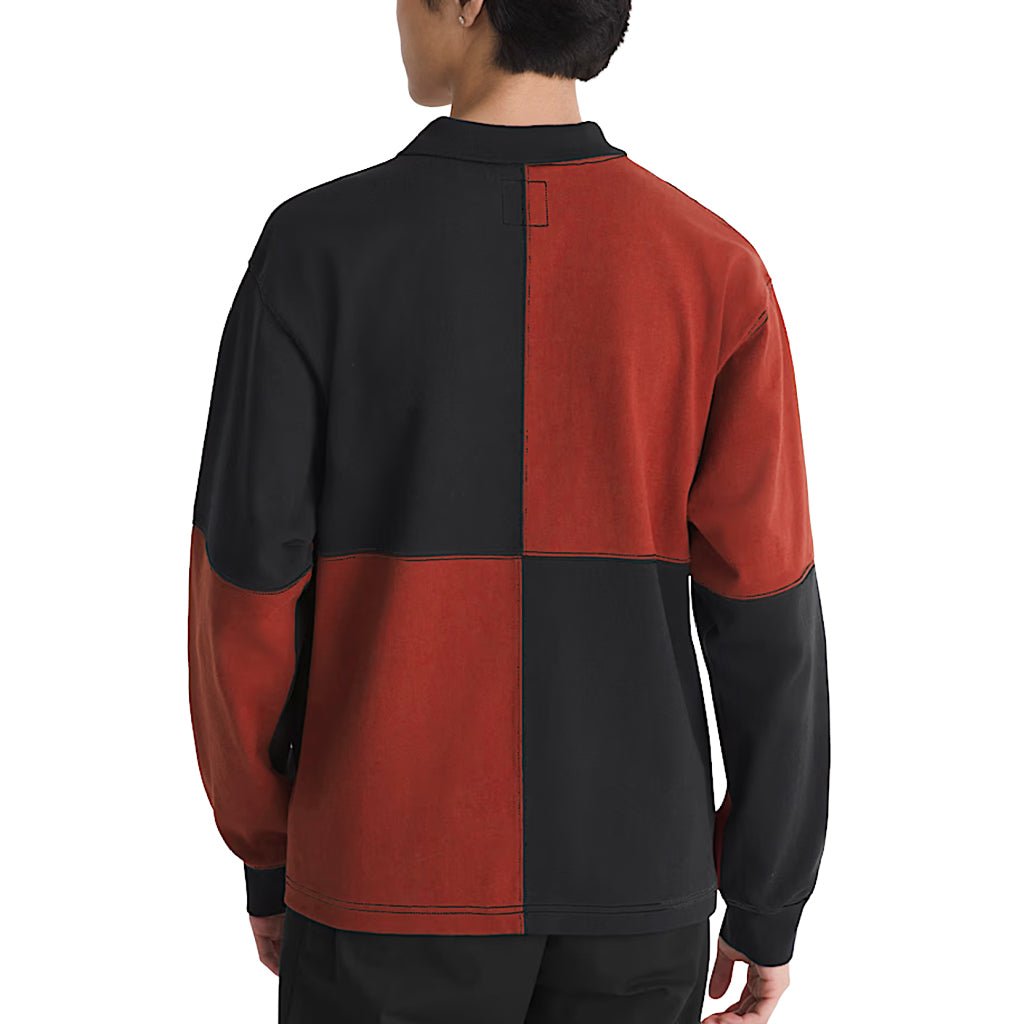 Check Rugby Knit - Poppy Ember Red - Town City