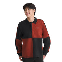 Check Rugby Knit - Poppy Ember Red - Town City