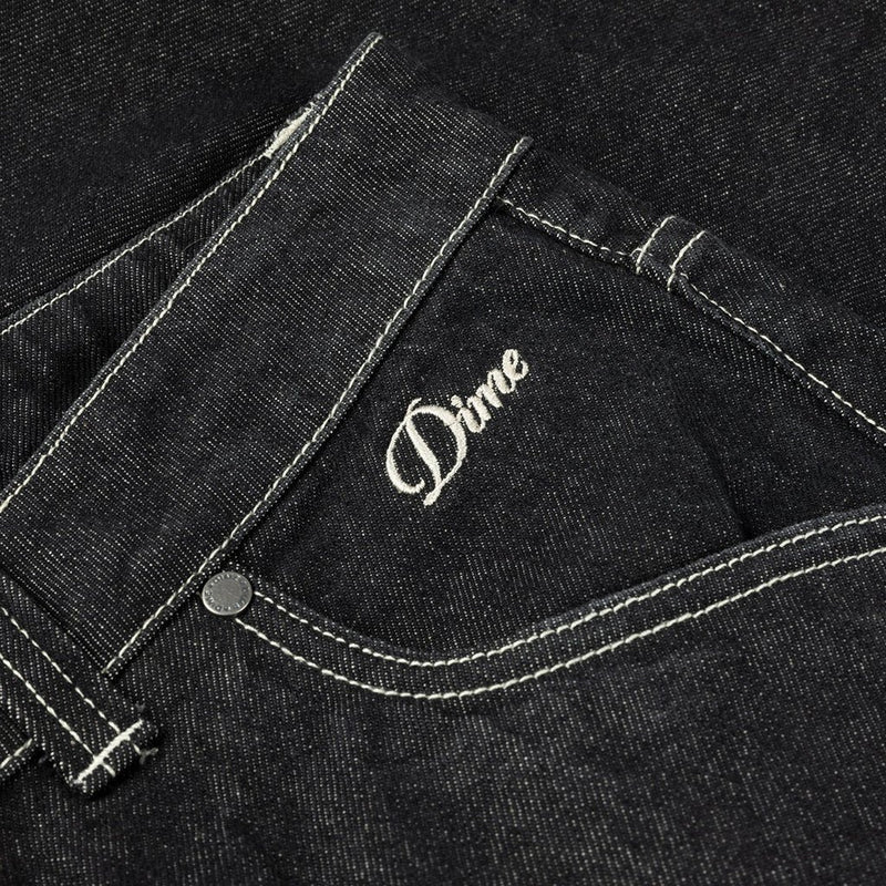 Classic Denim Shorts - Black Washed - Town City
